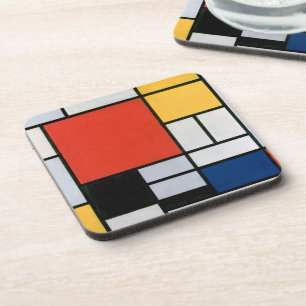 Vintage Abstract Composition by Piet Mondrian Coaster