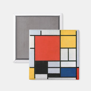 Vintage Abstract Composition by Piet Mondrian Magnet