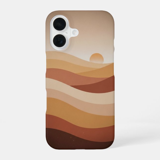 Vintage Abstract Desert Nature iPhone 16 Case (Back)