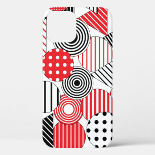 Vintage Abstract: Dots & Stripes iPhone 12 Case