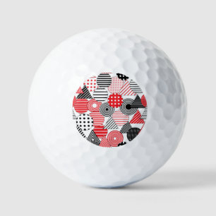 Vintage Abstract: Dots & Stripes Golf Balls