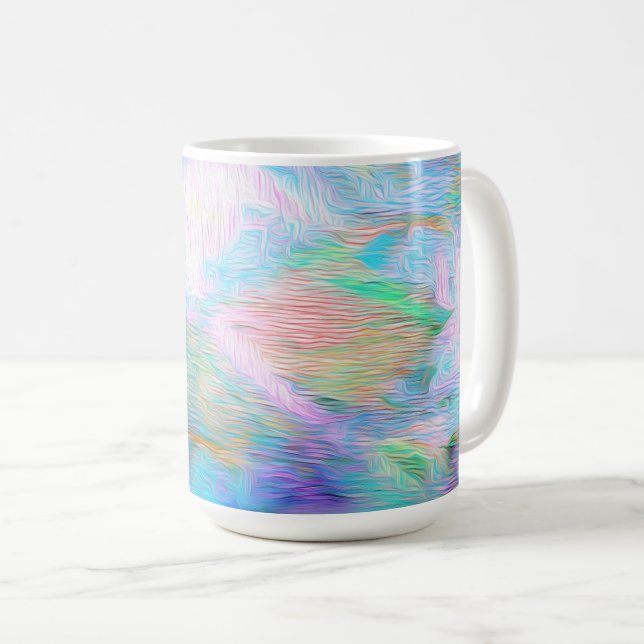 Vintage Abstract Dream – Romantic Fantasy Nature Coffee Mug (Front Right)