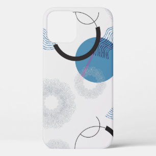 vintage abstract geometric and brush shapes seamle iPhone 12 case