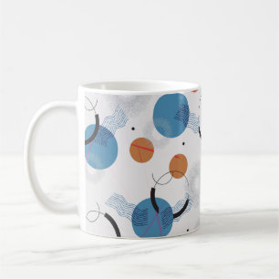 vintage abstract geometric and brush shapes seamle coffee mug