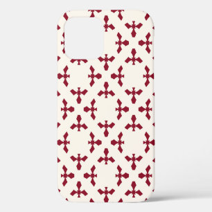 Vintage abstract geometric floral pattern. Seamles iPhone 12 Case