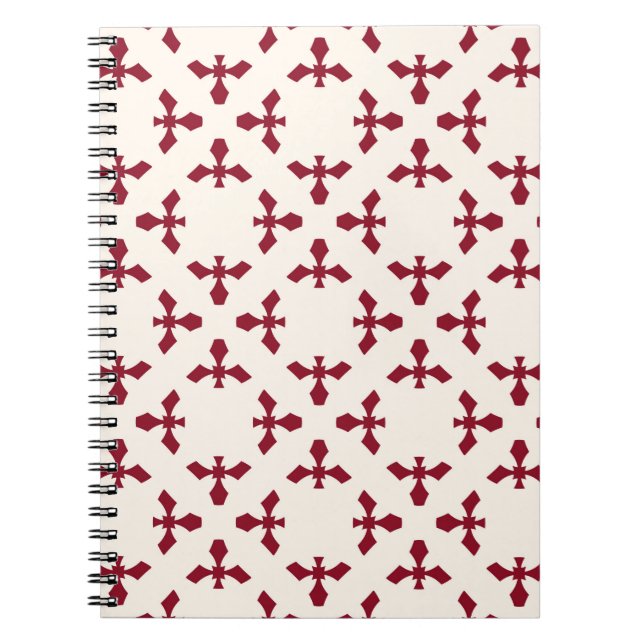 Vintage abstract geometric floral pattern. Seamles Notebook (Front)