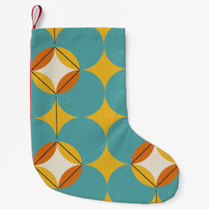 Vintage Abstract, Geometric Scandinavian Pattern. Small Christmas Stocking