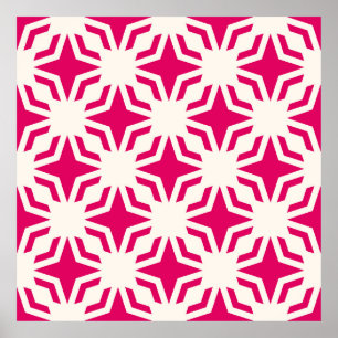 Vintage abstract ornamental geometric seamless pat poster