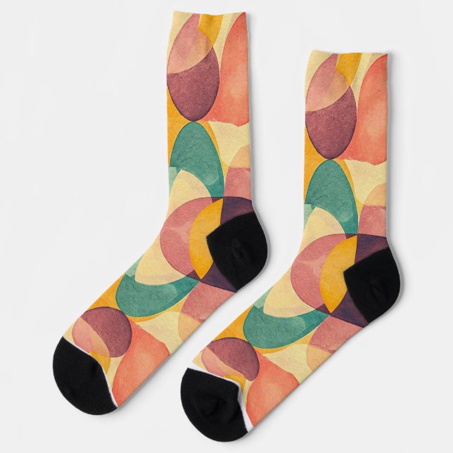 Vintage Abstract Pattern Socks (Left)