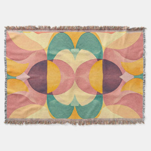 Vintage Abstract Pattern Throw Blanket