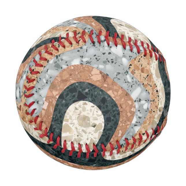 Vintage Abstract Quartz Stone Natural Baseball (Front Left)