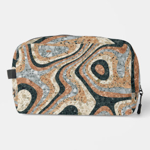 Vintage Abstract Quartz Stone Natural Dopp Kit