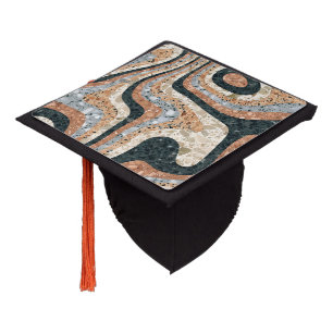 Vintage Abstract Quartz Stone Natural Graduation Cap Topper