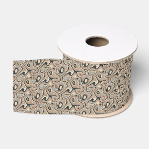 Vintage Abstract Quartz Stone Natural Grosgrain Ribbon