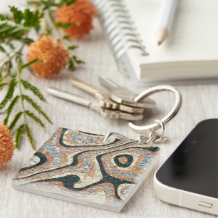 Vintage Abstract Quartz Stone Natural Keychain