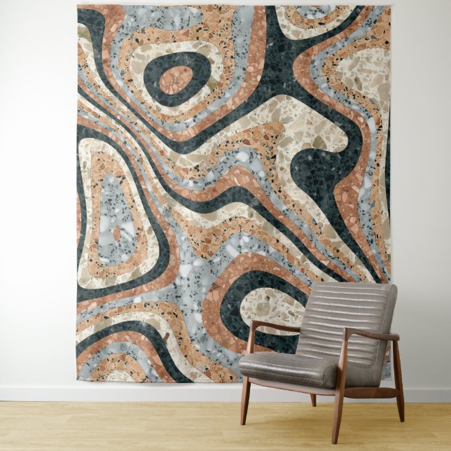 Vintage Abstract Quartz Stone Natural Tapestry (In Situ)