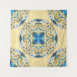 Vintage abstract seamless patchwork pattern. Arabi Tapestry