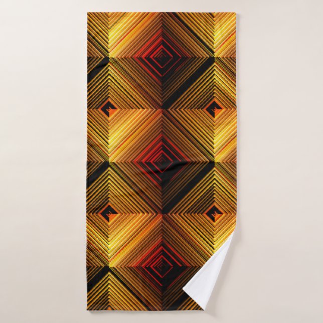 vintage abstract seamless pattern. Brown gradient  Bath Towel (Bath Towel)