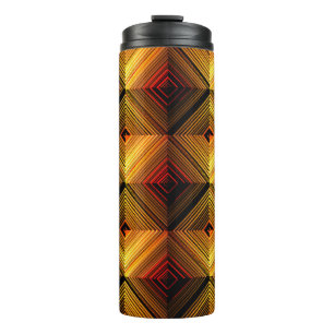 vintage abstract seamless pattern. Brown gradient  Thermal Tumbler
