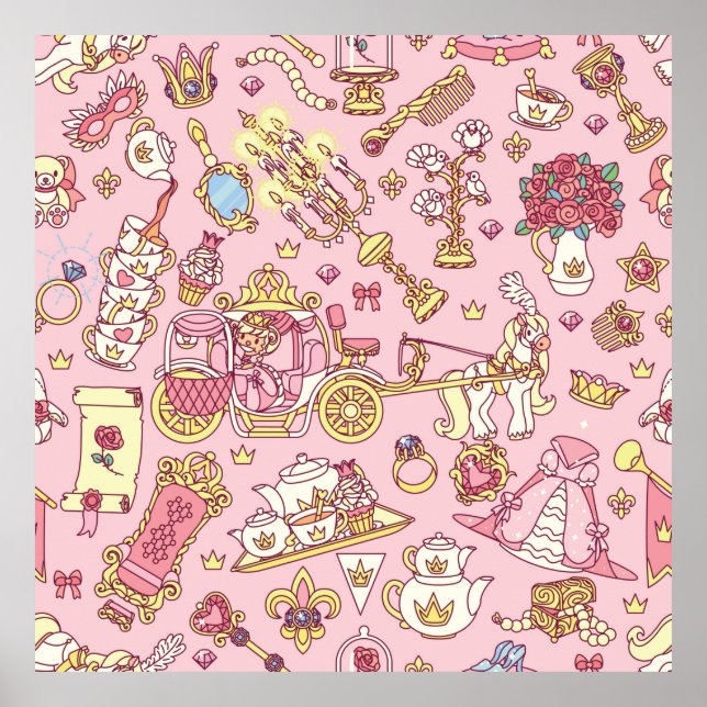 Vintage abstract seamless pattern. Simple Little P Poster (Front)