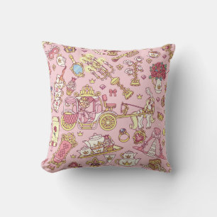 Vintage abstract seamless pattern. Simple Little P Throw Pillow