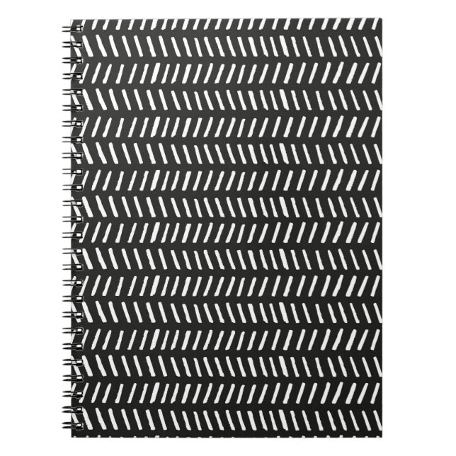 vintage Abstract Stripes Horizontal Seamless Patte Notebook (Front)