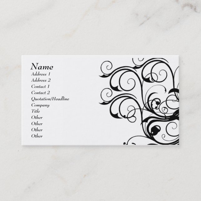 Vintage Abstract Template Card - Customized (Front)