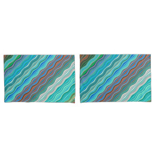 Vintage Abstract Waves Pattern   Pillowcase