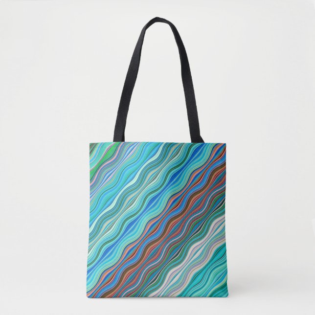 Vintage Abstract Waves Pattern | Tote Bag (Front)