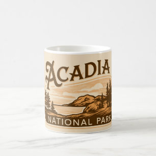 Vintage Acadia National Park Bar Harbor  Coffee Mug