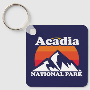 Vintage Acadia National Park Keychain