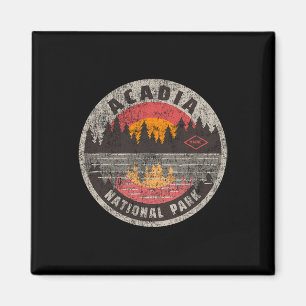 Vintage Acadia National Park Maine Camping Hiking  Magnet