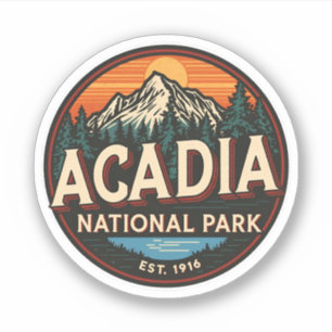 Vintage Acadia National park outdoor nature gifts