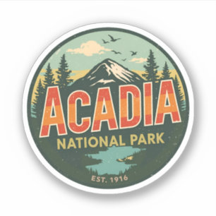 Vintage Acadia National park outdoor nature gifts