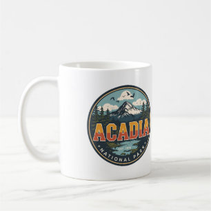 Vintage Acadia National park outdoor nature gifts Coffee Mug