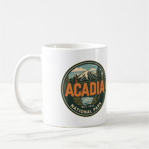 Vintage Acadia National park outdoor nature gifts Coffee Mug