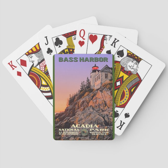 Vintage Acadia National Park Playing Cards (Back)