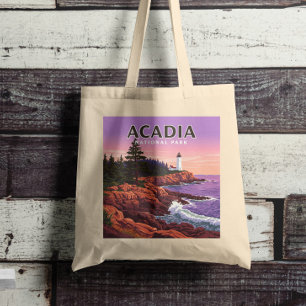 Vintage Acadia National Park Tote Bag