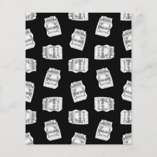 Vintage Accordions Fun Music Art Design Black