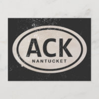 Vintage ACK Nantucket MA Beach Tag Postcard