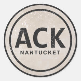 Vintage ACK Nantucket MA Beach Tag Stickers