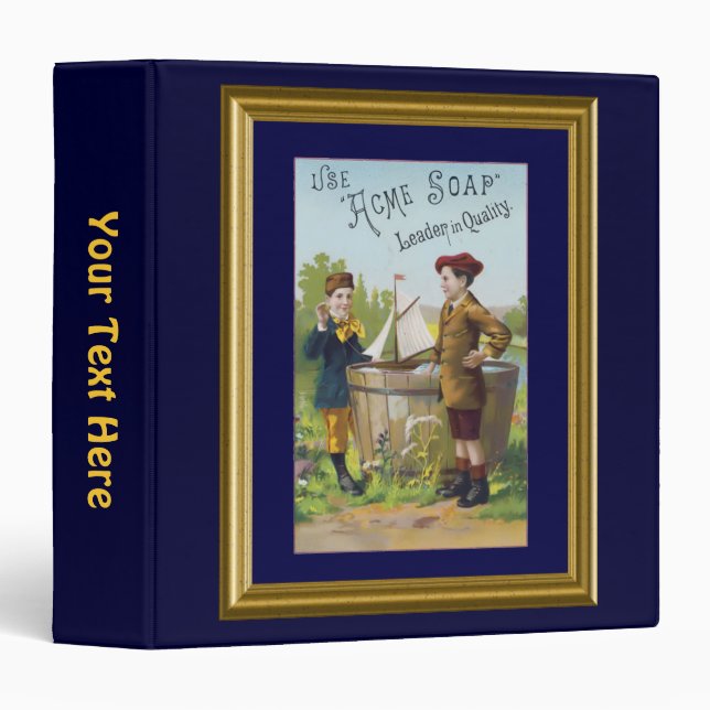 Vintage Acme Soap Ad Personalized Binder (Front/Spine)
