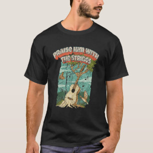 Vintage Acoustic Guitar Graphic Design and Jesus G T-Shirt