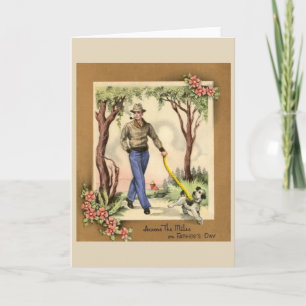 Vintage Across the Miles on Father's Day Card