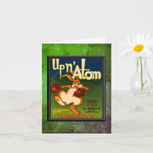 Vintage Ad Carrots Note Card