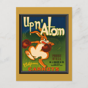 Vintage Ad Carrots Postcard