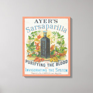 Vintage Ad For Ayer's Sarsaparilla. Canvas Print