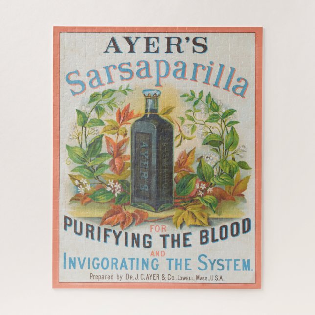 Vintage Ad For Ayer's Sarsaparilla. Jigsaw Puzzle (Vertical)
