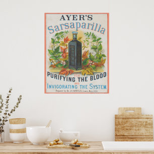 Vintage Ad For Ayer's Sarsaparilla. Poster
