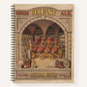 Vintage Ad For Belfast Ginger Ale. Notebook